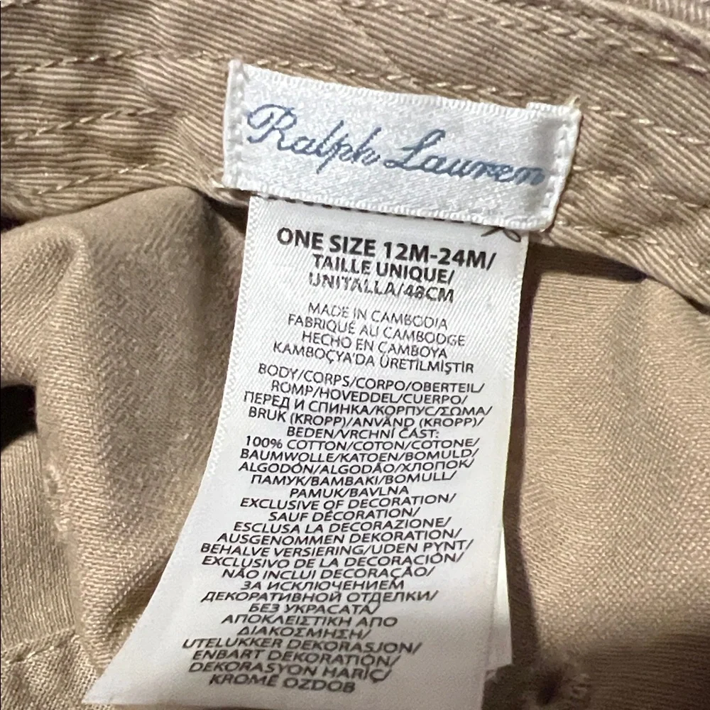 Ralph Lauren Polo Ball Cap 12-24 months - Picture 3 of 3